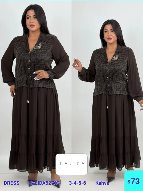 Платье DIAGONAL (Brown, модель DALIDA52702) оптом