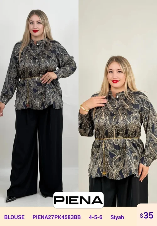 Блузка DIAGONAL (Black, модель PIENA27PK4583BB) оптом
