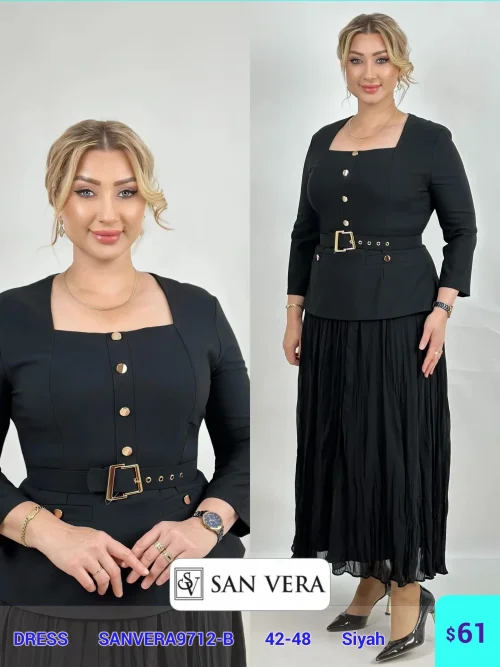 Платье DIAGONAL (Black, модель SANVERA9712-B) оптом