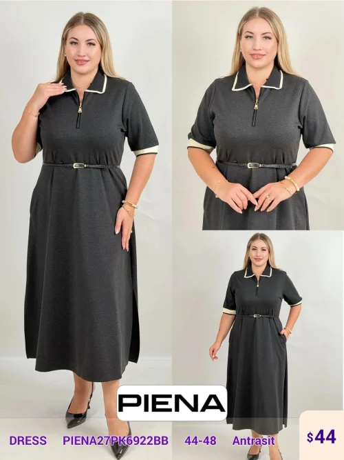 Платье DIAGONAL (Dark gray, модель PIENA27PK6922BB) оптом