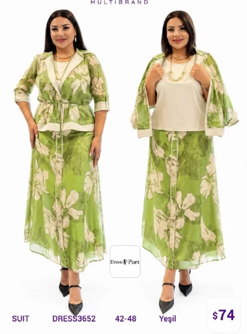Костюмы и комплекты DIAGONAL (Green, модель DRESS3652) оптом