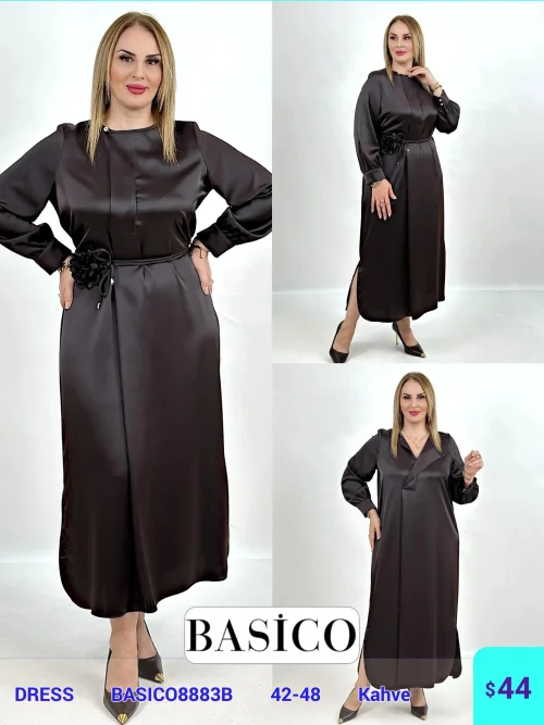 Платье DIAGONAL (Brown, модель BASICO8883B) оптом