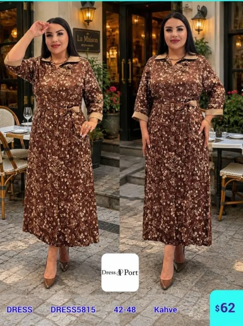 Платье DIAGONAL (Brown, модель DRESS5815) оптом