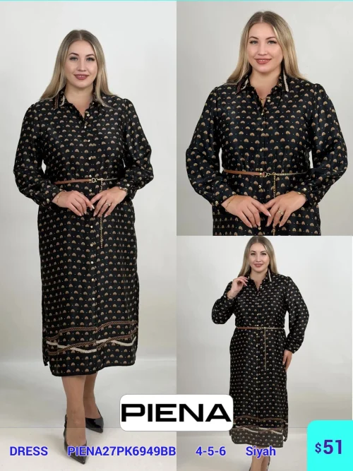 Платье DIAGONAL (Black, модель PIENA27PK6949BB) оптом