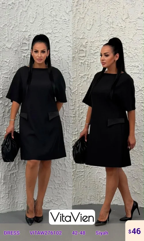 Платье DIAGONAL (Black, модель VITAW276102) оптом