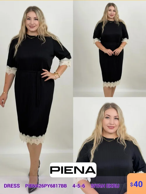 Платье DIAGONAL (Black, модель PIENA26PY6817BB) оптом
