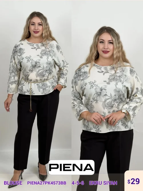 Блузка DIAGONAL (Black, модель PIENA27PK4573BB) оптом