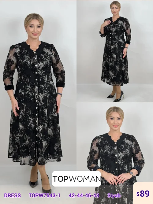Платье DIAGONAL (Black, модель TOPW7543-1) оптом