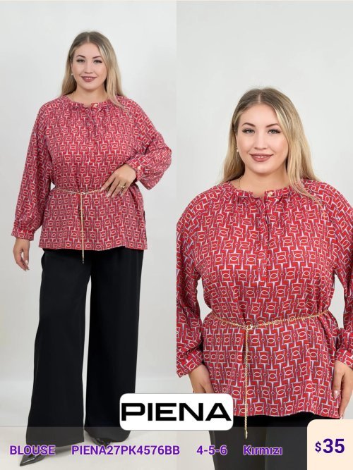 Блузка DIAGONAL (Red, модель PIENA27PK4576BB) оптом
