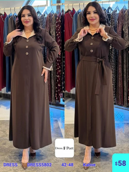 Платье DIAGONAL (Brown, модель DRESS5802) оптом