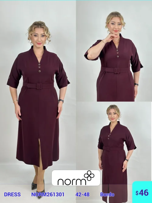 Платье DIAGONAL (Burgundy, модель NORM261301) оптом
