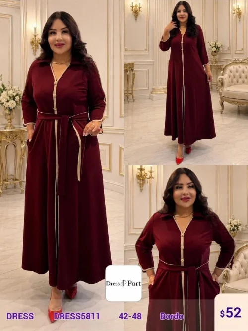Платье DIAGONAL (Burgundy, модель DRESS5811) оптом