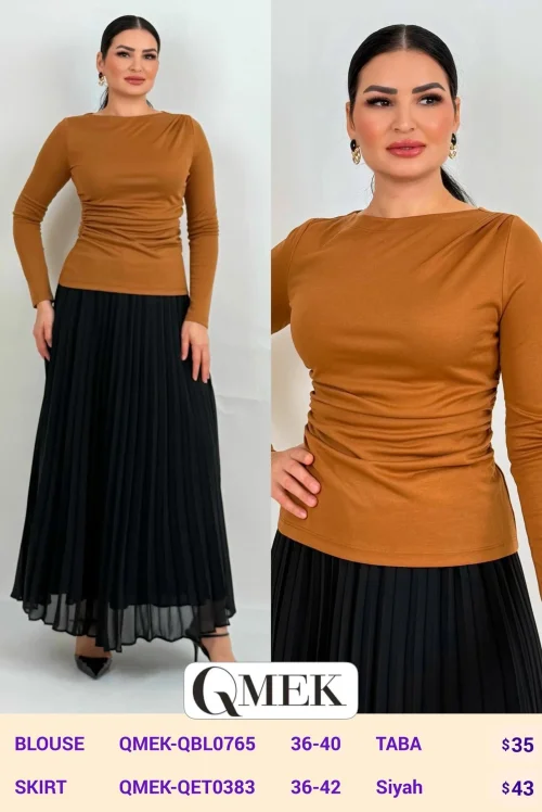 Юбка DIAGONAL (Black, модель QMEK-QET0383) оптом