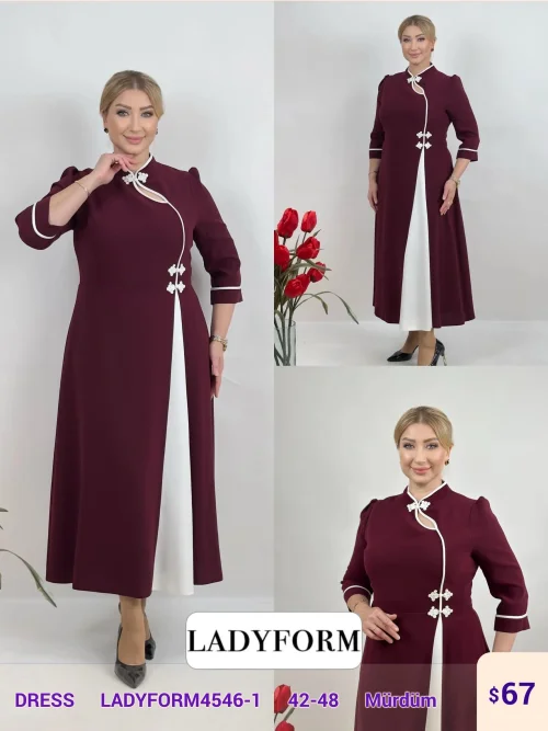 Платье DIAGONAL (Purple, модель LADYFORM4546-1) оптом