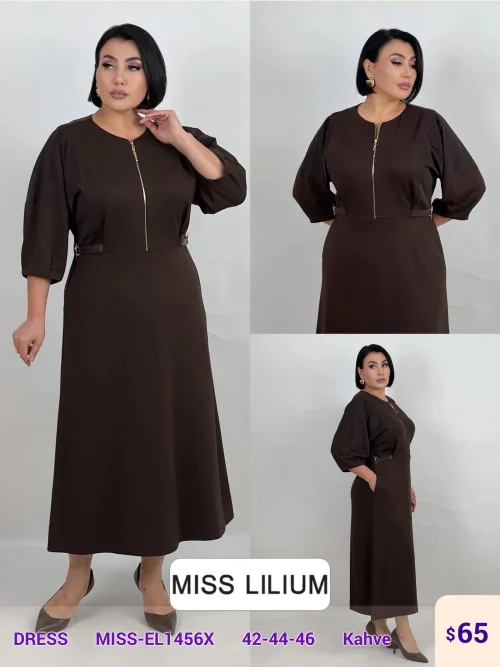 Платье DIAGONAL (Brown, модель MISS-EL1456X) оптом