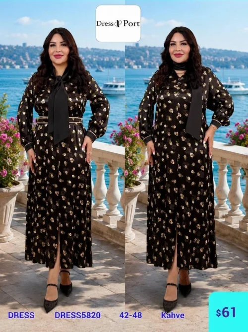 Платье DIAGONAL (Brown, модель DRESS5820) оптом