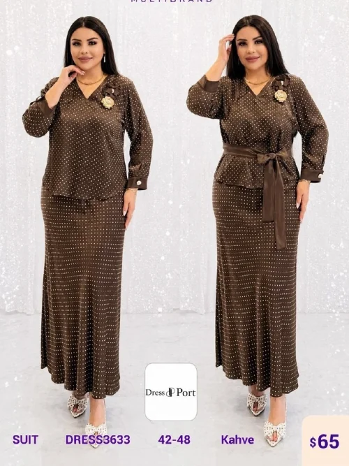 Костюмы и комплекты DIAGONAL (Brown, модель DRESS3633) оптом