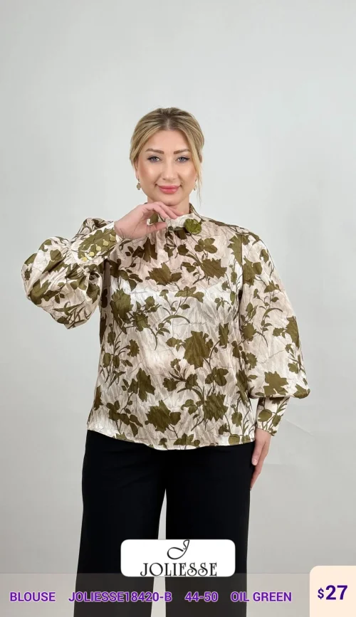 Блузка DIAGONAL (Green, модель JOLIESSE18420-B) оптом