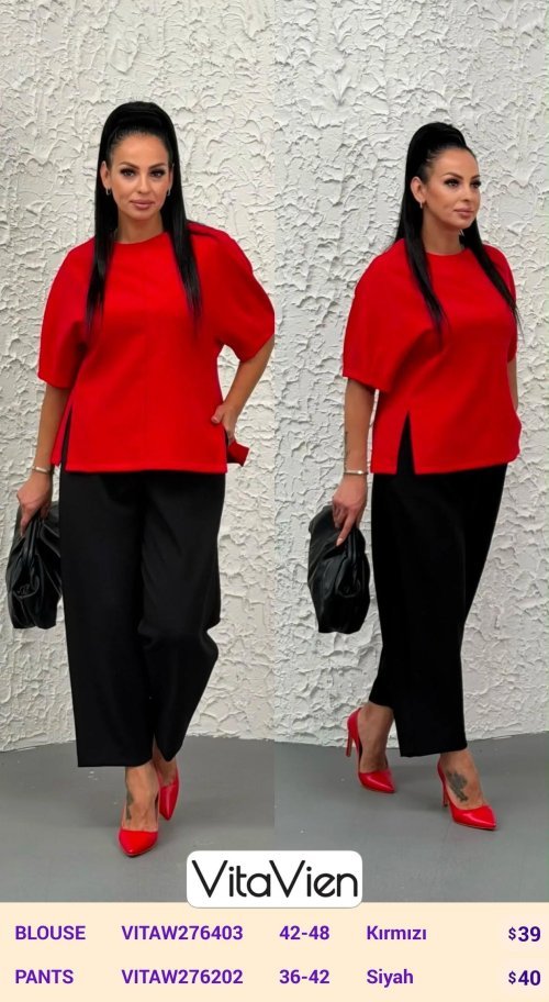 Блузка DIAGONAL (Red, модель VITAW276403) оптом