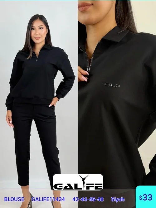 Блузка DIAGONAL (Black, модель GALIFE11434) оптом