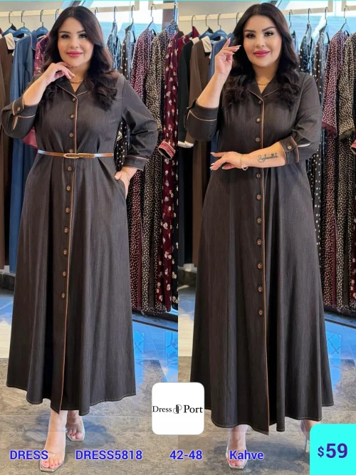 Платье DIAGONAL (Brown, модель DRESS5818) оптом