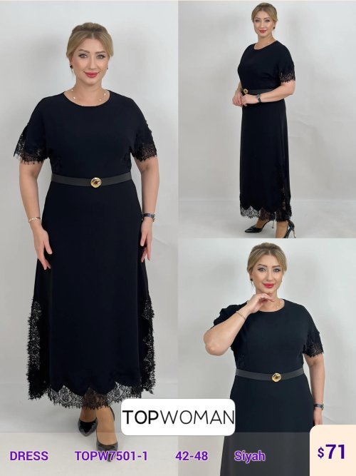 Платье DIAGONAL (Black, модель TOPW7501-1) оптом
