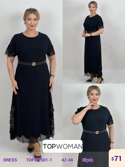 Платье DIAGONAL (Black, модель TOPW7501-1) оптом