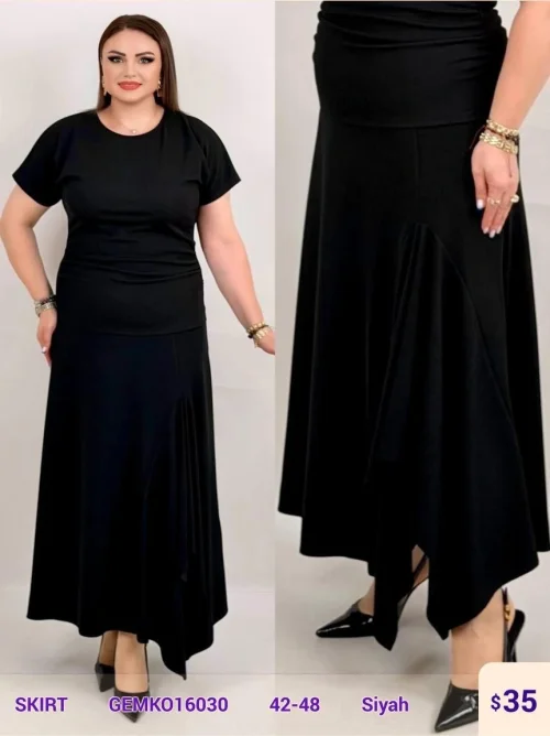 Юбка DIAGONAL (Black, модель GEMK016030) оптом