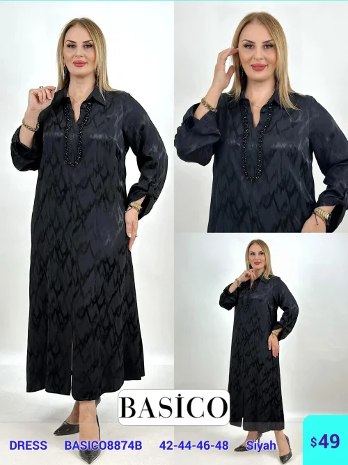 Платье DIAGONAL (Черный, модель BASICO8874B) оптом