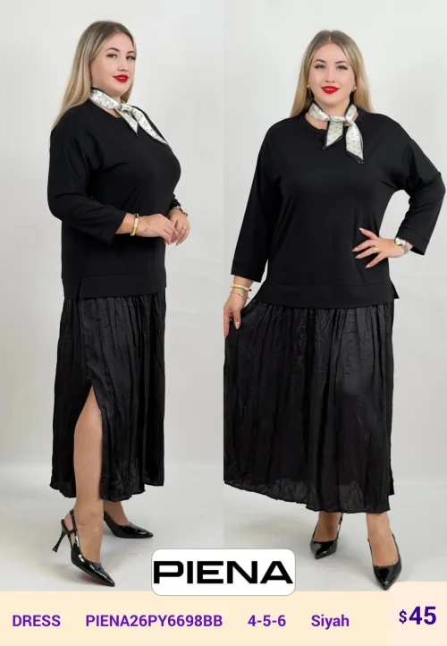 Платье DIAGONAL (Black, модель PIENA26PY6698BB) оптом