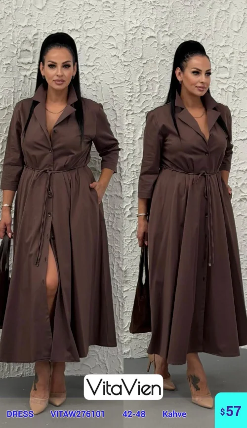 Платье DIAGONAL (Brown, модель VITAW276101) оптом