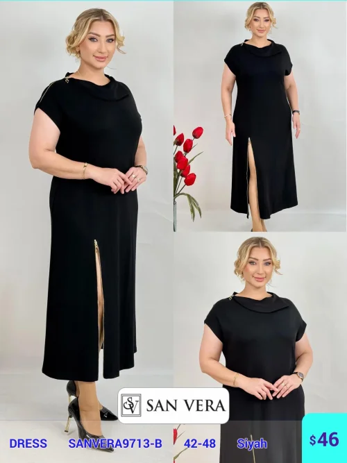 Платье DIAGONAL (Black, модель SANVERA9713-B) оптом