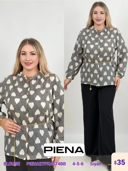 Блузка DIAGONAL (Black, модель PIENA27PK4574BB) оптом