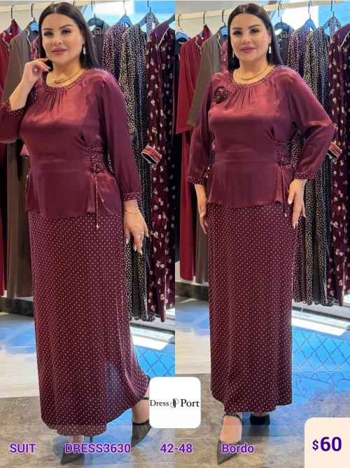 Костюмы и комплекты DIAGONAL (Burgundy, модель DRESS3630) оптом