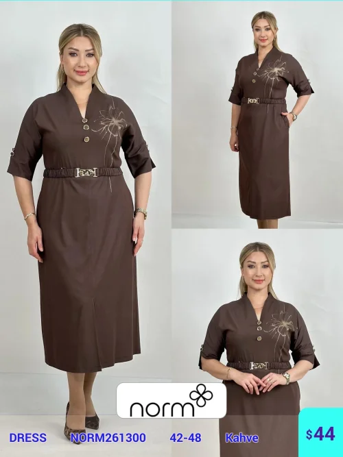 Платье DIAGONAL (Brown, модель NORM261300) оптом