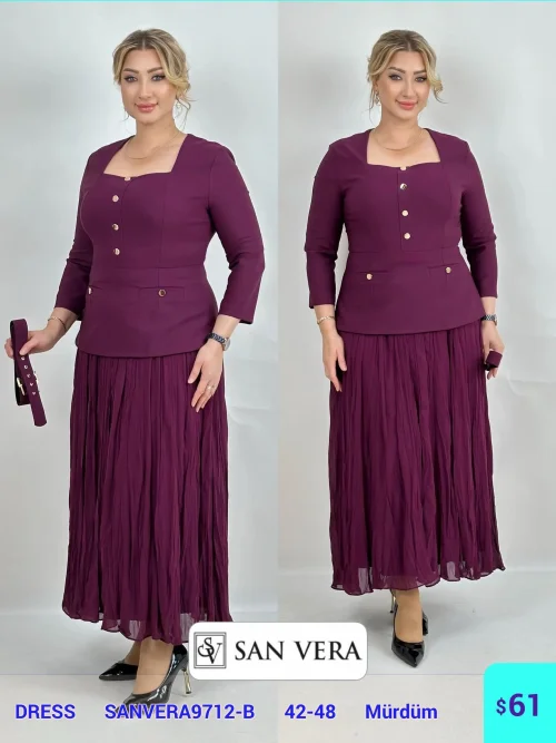 Платье DIAGONAL (Purple, модель SANVERA9712-B) оптом