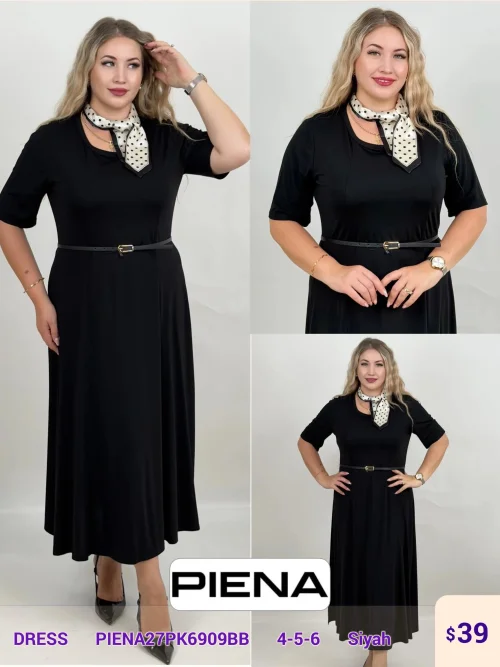 Платье DIAGONAL (Black, модель PIENA27PK6909BB) оптом