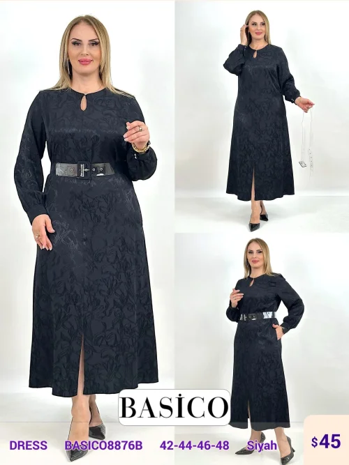 Платье DIAGONAL (Black, модель BASICO8876B) оптом