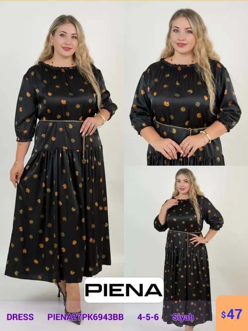 Платье DIAGONAL (Black, модель PIENA27PK6943BB) оптом