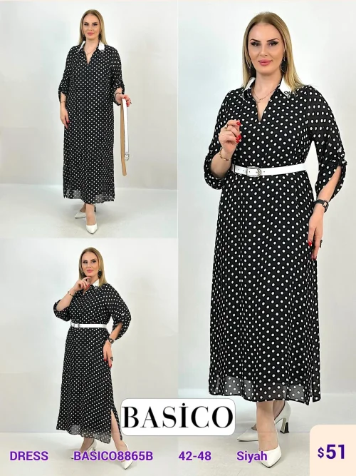Платье DIAGONAL (Black, модель BASICO8865B) оптом