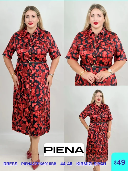 Платье DIAGONAL (Red, модель PIENA27PK6915BB) оптом
