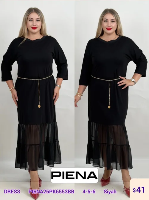 Платье DIAGONAL (Black, модель PIENA26PK6553BB) оптом