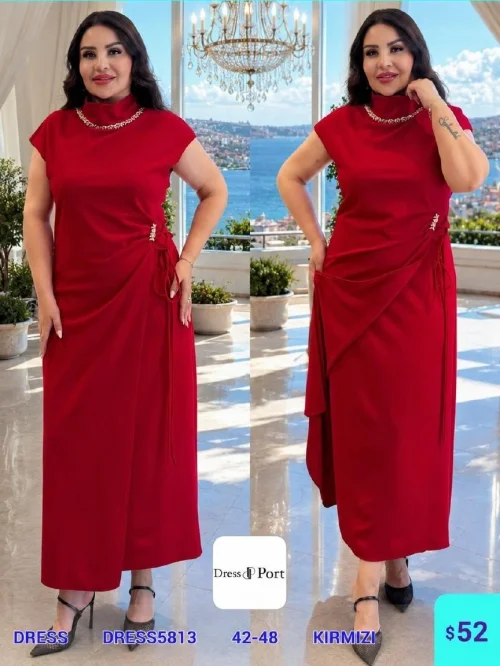 Платье DIAGONAL (Red, модель DRESS5813) оптом