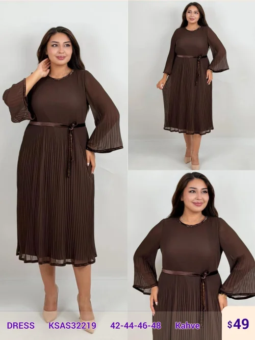Платье DIAGONAL (Brown, модель KSAS32219) оптом