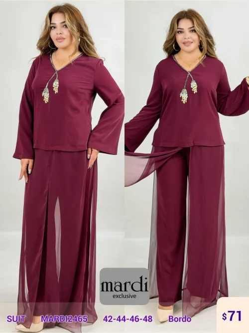 Костюмы и комплекты DIAGONAL (Burgundy, модель MARDI2465) оптом