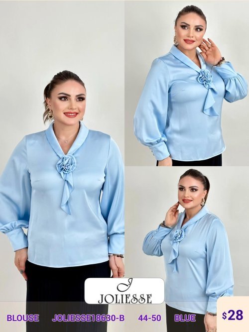 Блузка DIAGONAL (Blue, модель JOLIESSE1) оптом