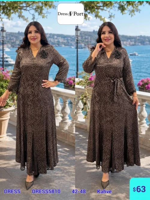 Платье DIAGONAL (Brown, модель DRESS5810) оптом