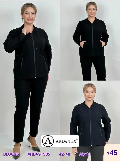 Блузка DIAGONAL (Black, модель ARDA91585) оптом