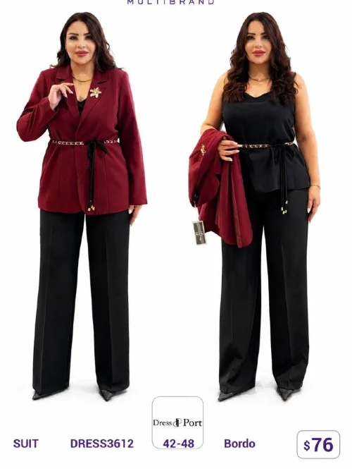 Костюмы и комплекты DIAGONAL (Burgundy, модель DRESS3612) оптом