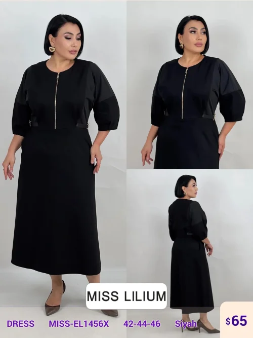 Платье DIAGONAL (Black, модель MISS-EL1456X) оптом
